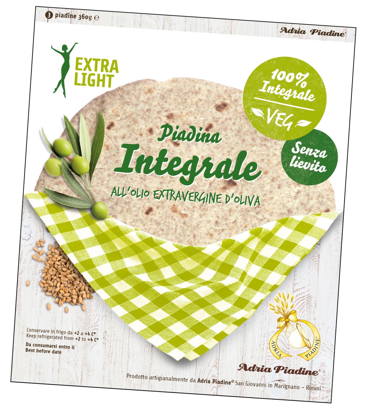 Integrale all'olio extra vergine di oliva - Adria Piadine